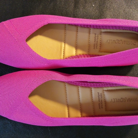 Cynthia Rowley - NWOT, Haisley Flats, 7 M,Pink Preppy #232231 Cushioned Insoles - Picture 3 of 15